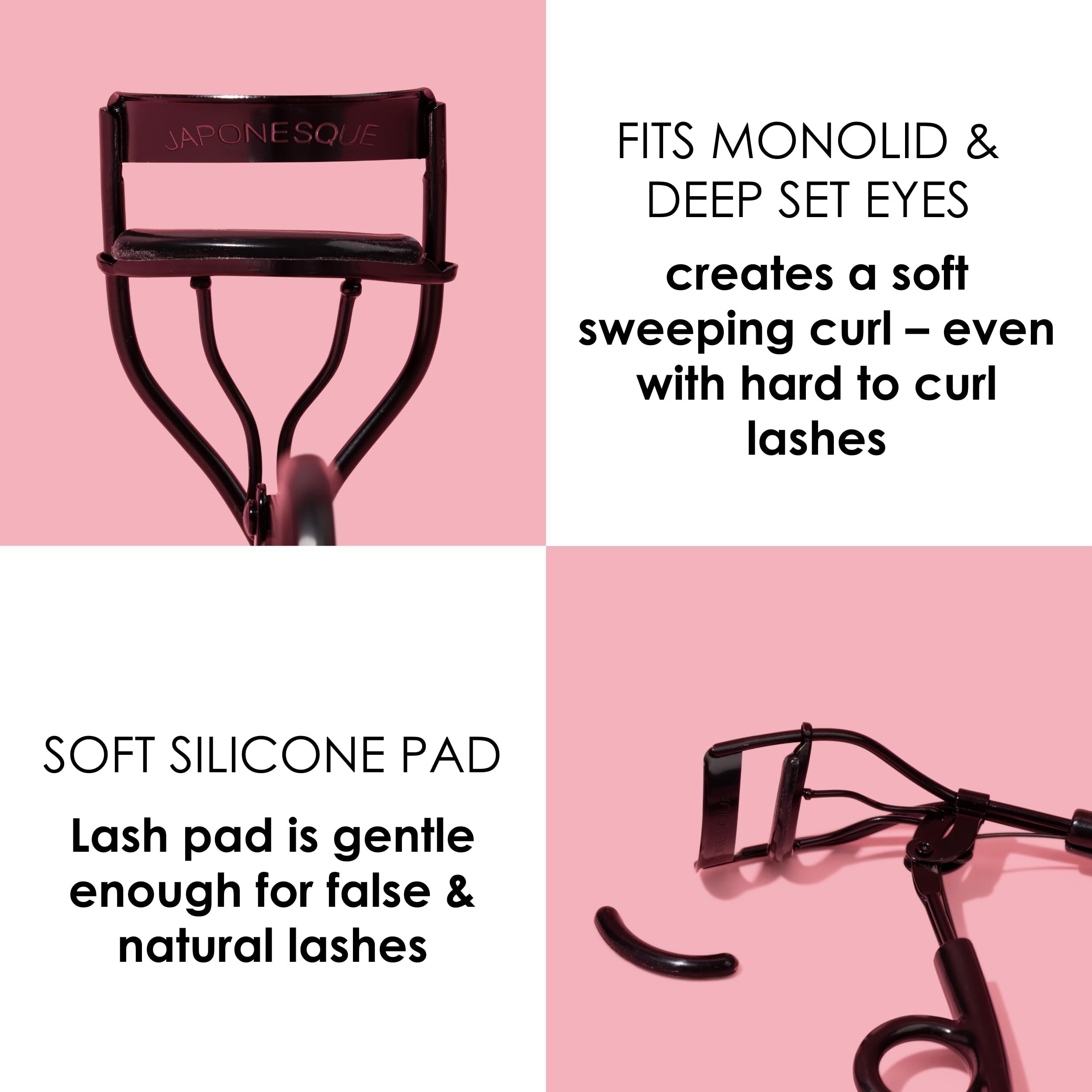 JAPONESQUE Pro Performance Lash Curler refill pad pack included for easy replacement