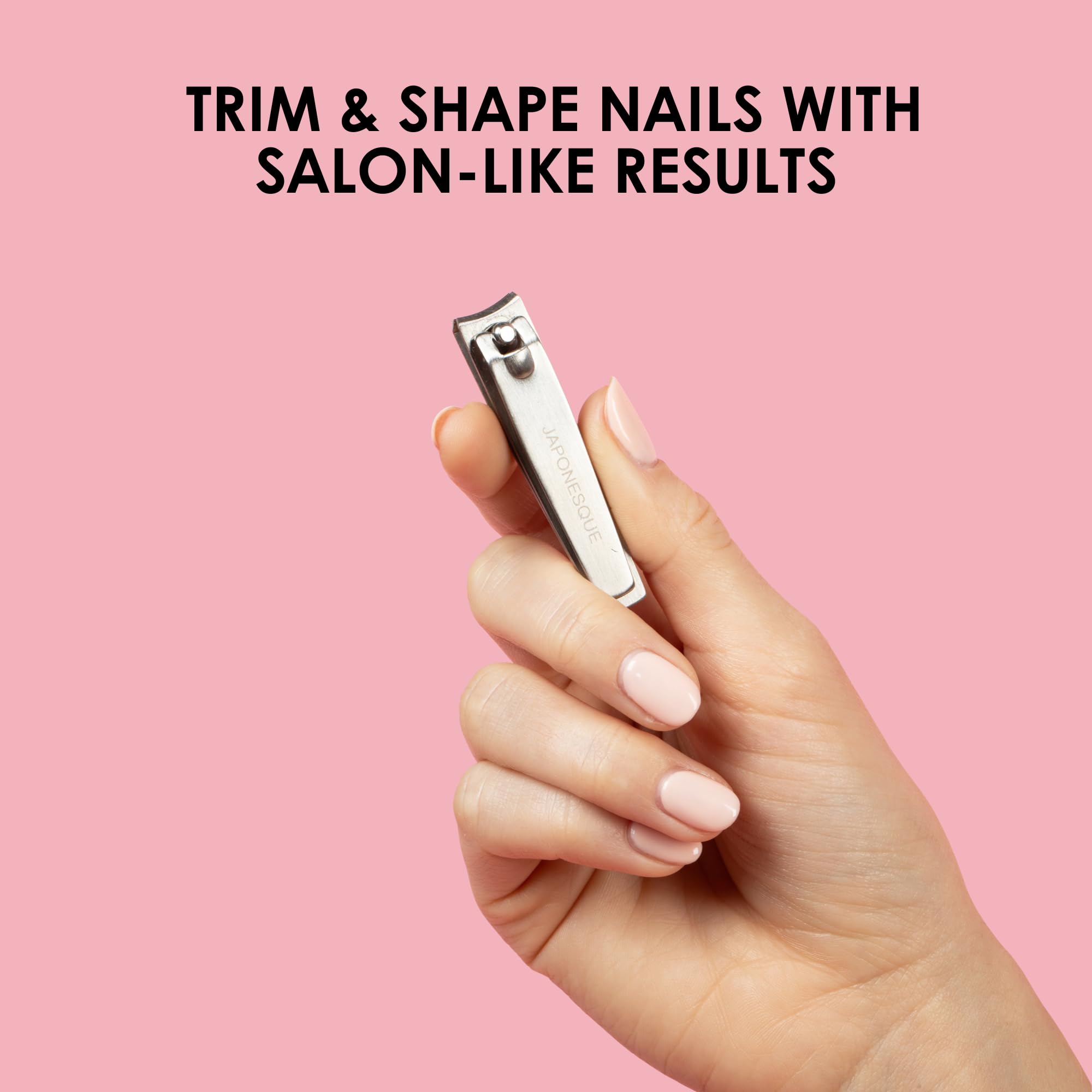 JAPONESQUE toenail clipper closeup ready to trim thick nails.