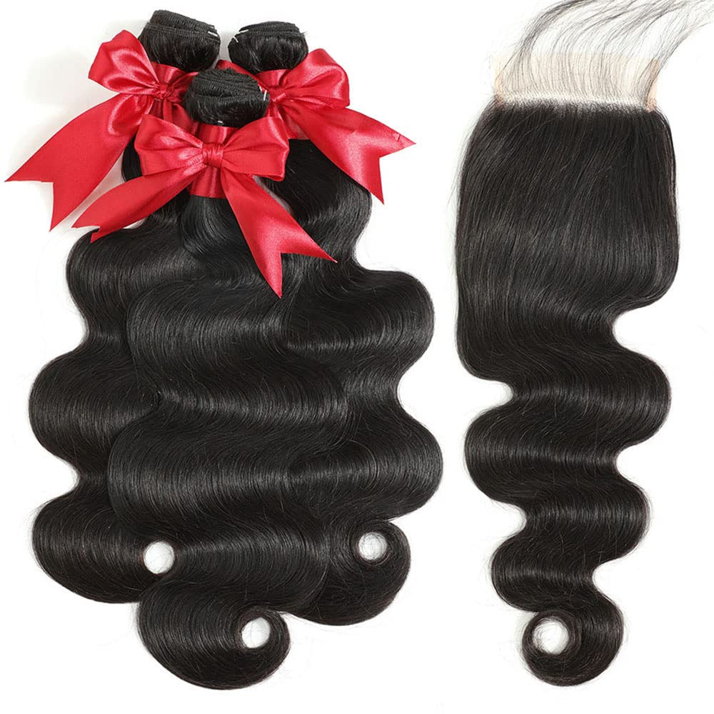 JARAMA 12A body wave bundles with closure in 20inch for fuller, voluminous waves