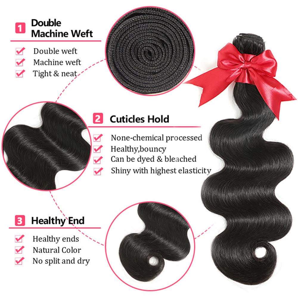 Jarama 12A body wave bundles with closure full-head ready for versatile styling.
