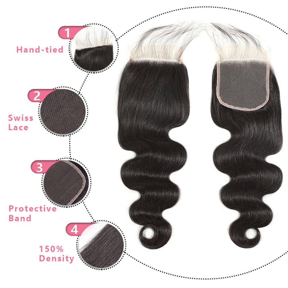 JARAMA 4x4 HD lace closure adds a natural hairline and parting versatility