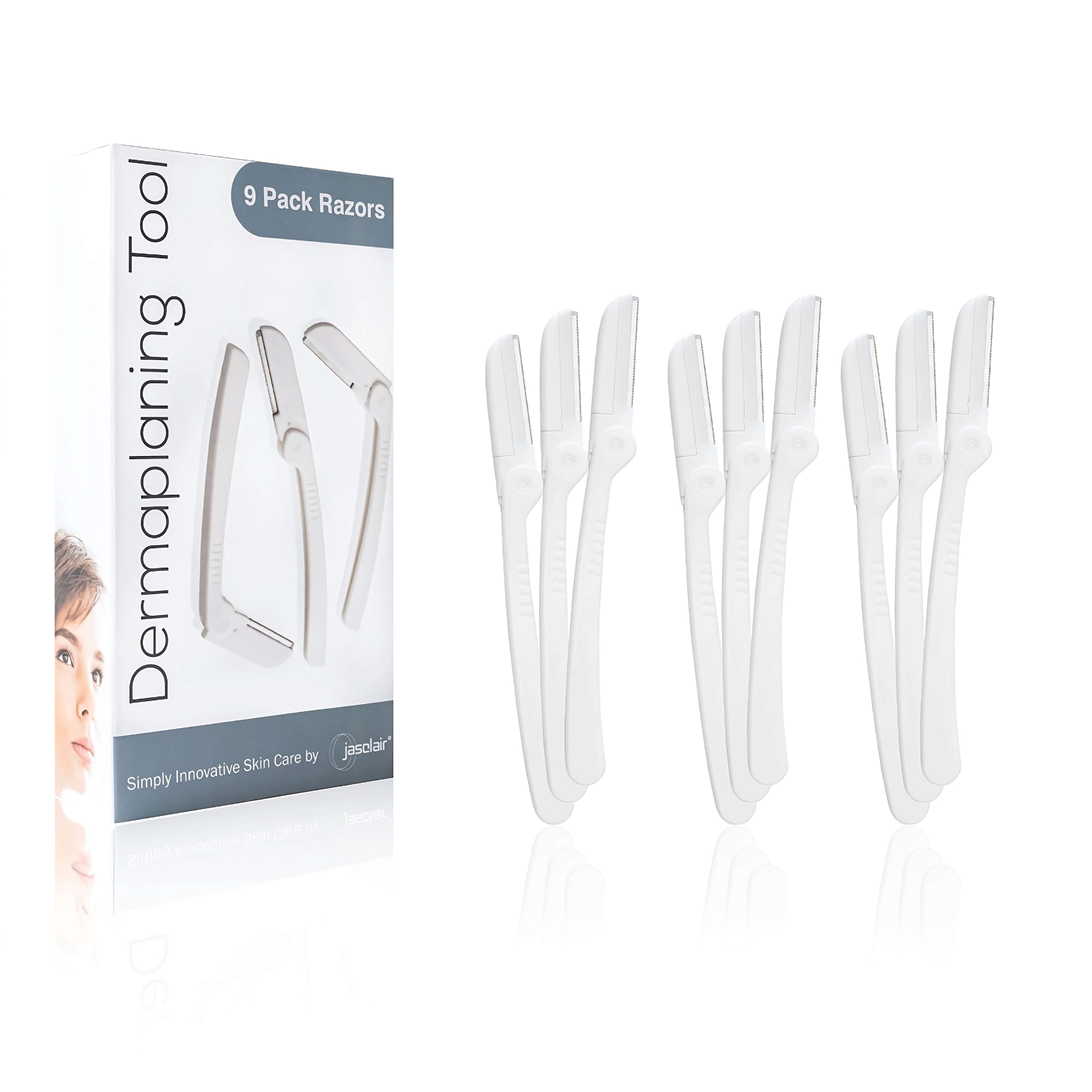 Jasclair Dermaplaning Razor after-use glow and refreshed skin