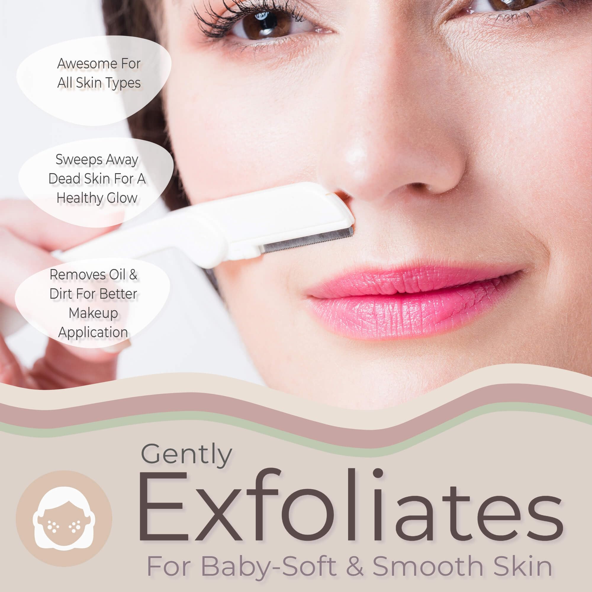 Jasclair Dermaplaning Razor gentle exfoliation enhances skincare absorption