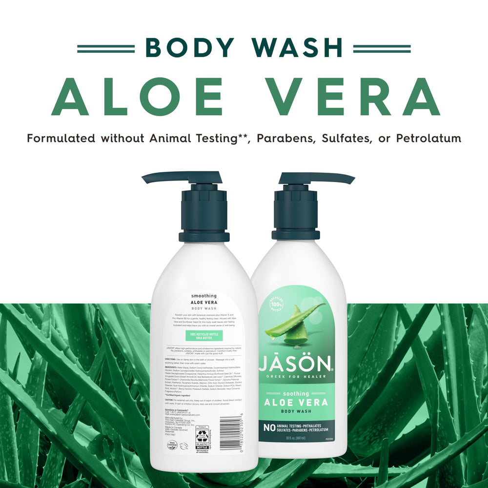 JASON Aloe Vera Shower Gel lather close-up for smooth skin.