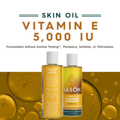 jason-vitamina-e-5000ui-aceite-cuerpo-textura-nutritiva ofrece sensación sedosa y confort diario.