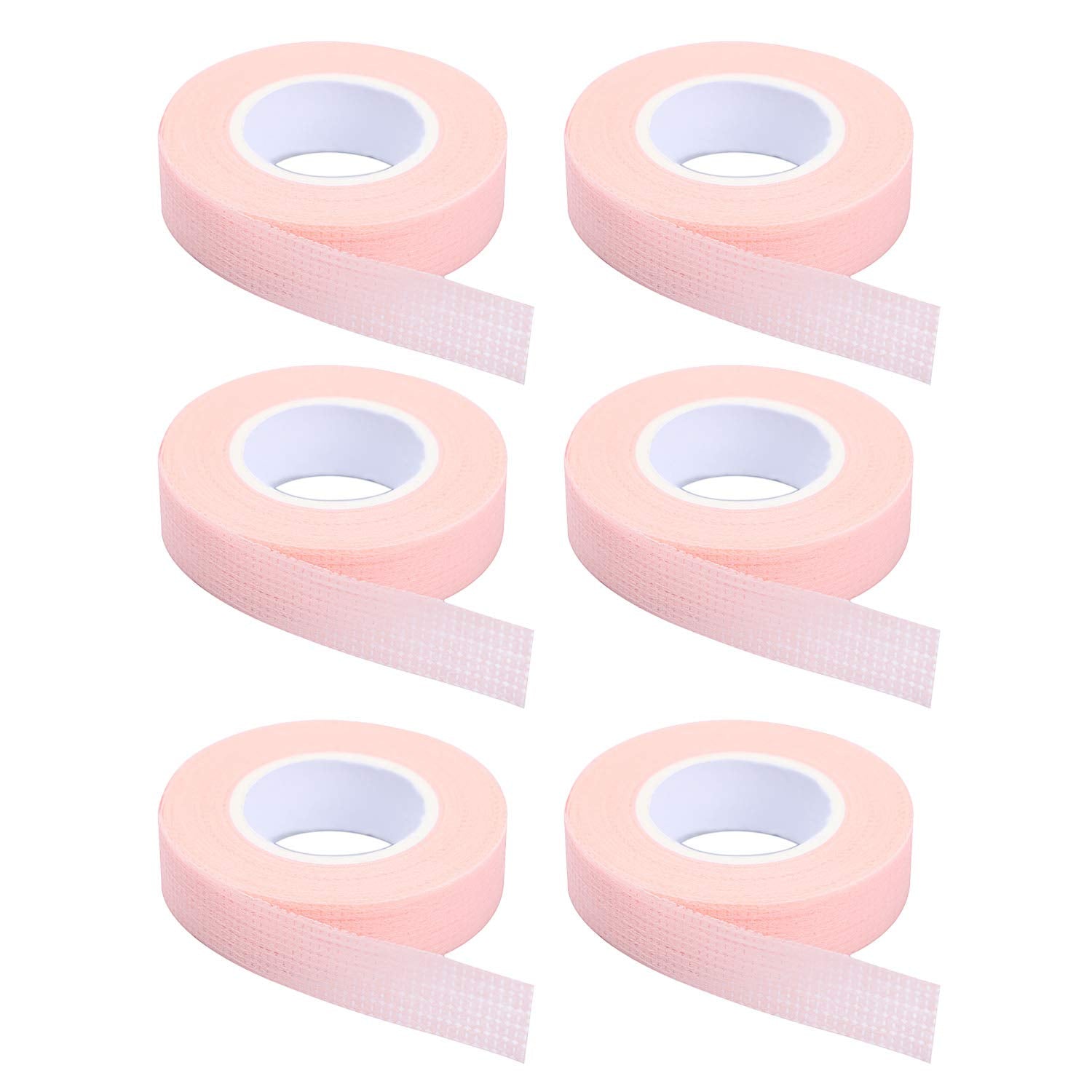 JASSINS pink eyelash tape 6-rolls for precise lash extensions.