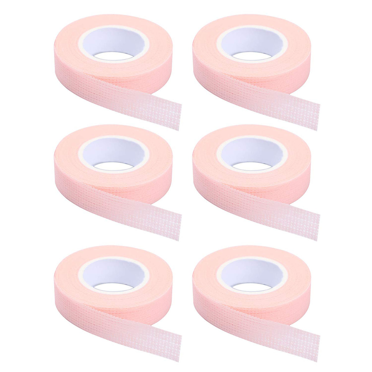 JASSINS pink eyelash tape 6-rolls for precise lash extensions.
