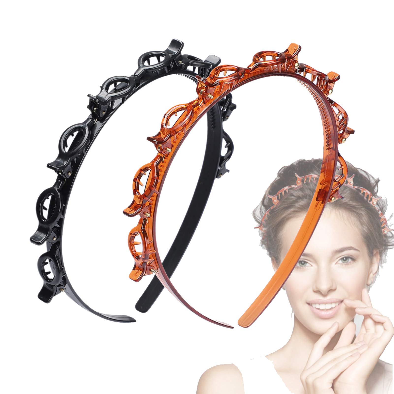 JASSINS bangs headband in black offers lightweight comfort for daily wear.