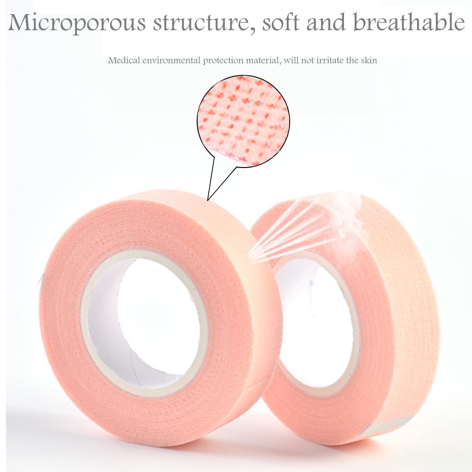 JASSINS breathable lash tape closeup shows ventilation for comfort.