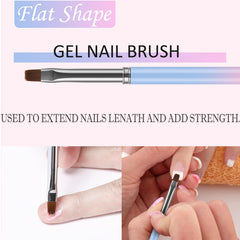 JASSINS Nail Art Clean Up Fine Angled Brush for edges