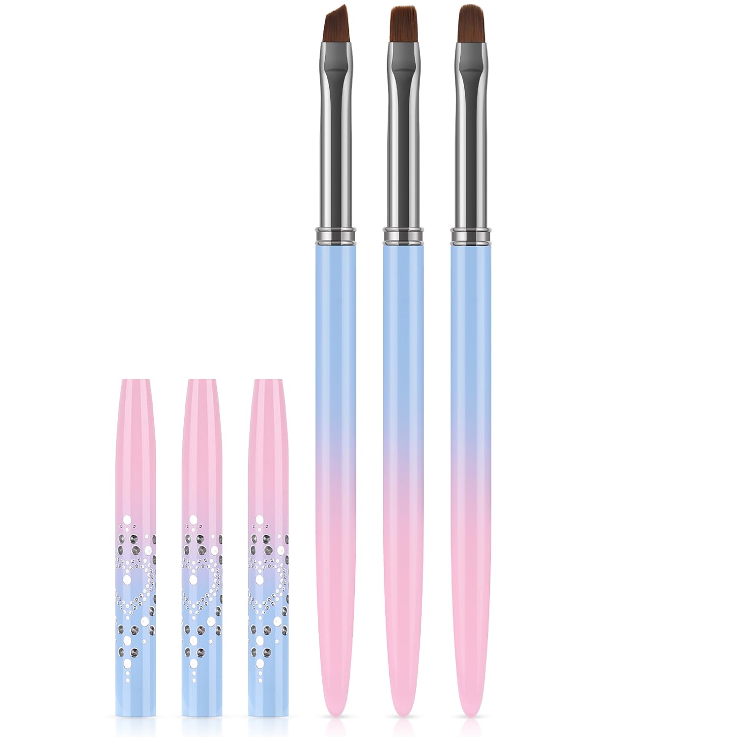 JASSINS Nail Art Clean Up Flat Brush for precise cuticle cleanup