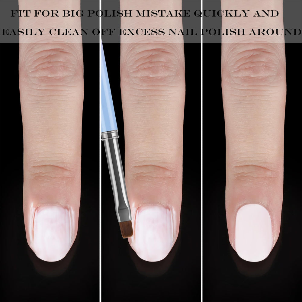 JASSINS Nail Art Clean Up Oval Brush for tight corner cleanup