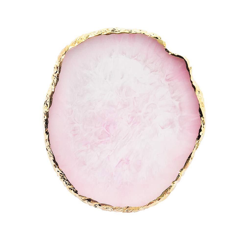JASSINS resin nail art palette with pink edge for precise color mixing