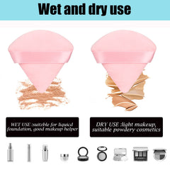 JASSINS round powder puff delivers even coverage on cheeks and forehead.