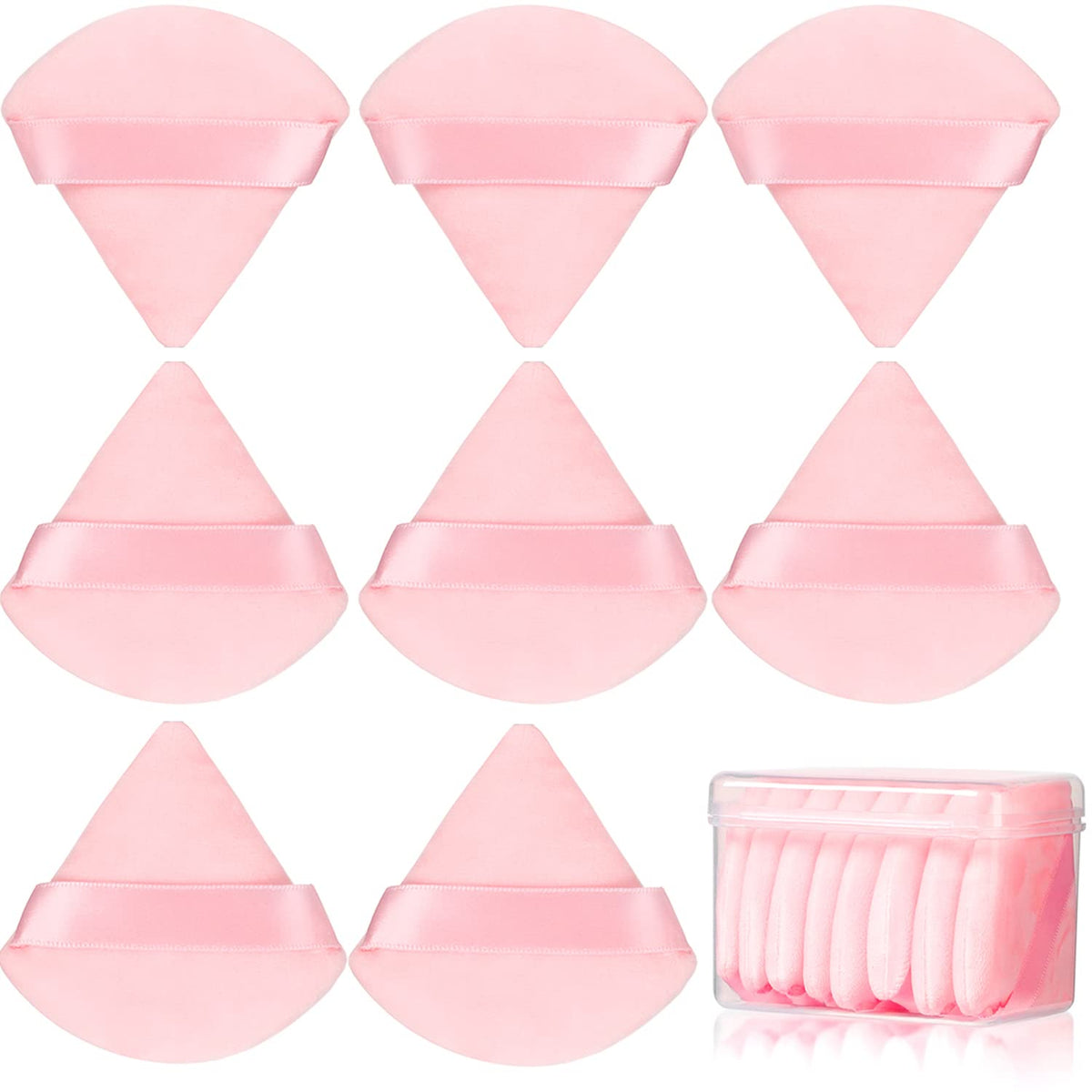 JASSINS triangle powder puff for precise foundation and concealer application with smooth finish.