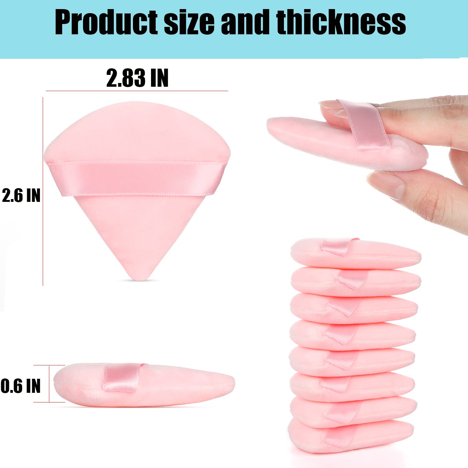 JASSINS wet-dry sponge ideal for powder, blush and loose powder makeup.