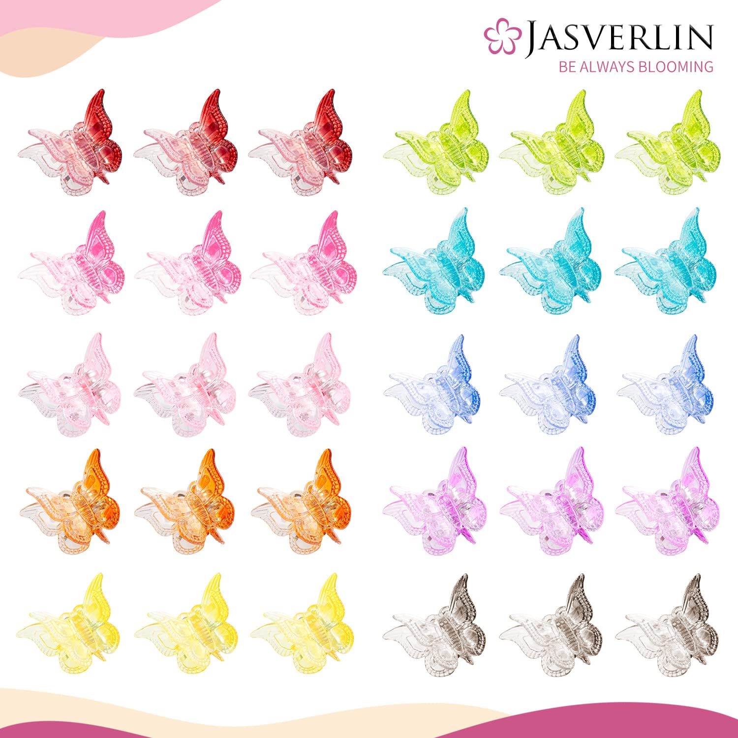 Garra antideslizante de JASVERLIN para un peinado estable y duradero.