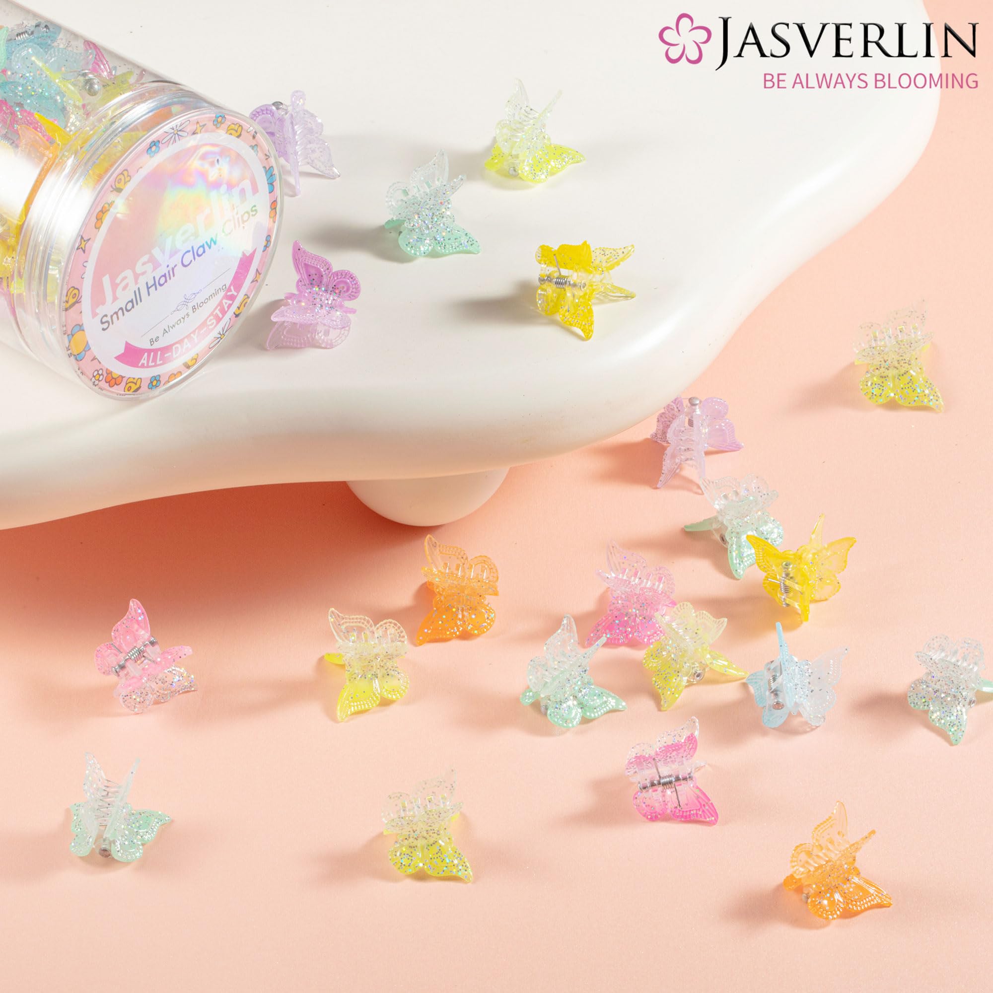 JASVERLIN Clips mariposa para fiestas y eventos, añade brillo sutil.
