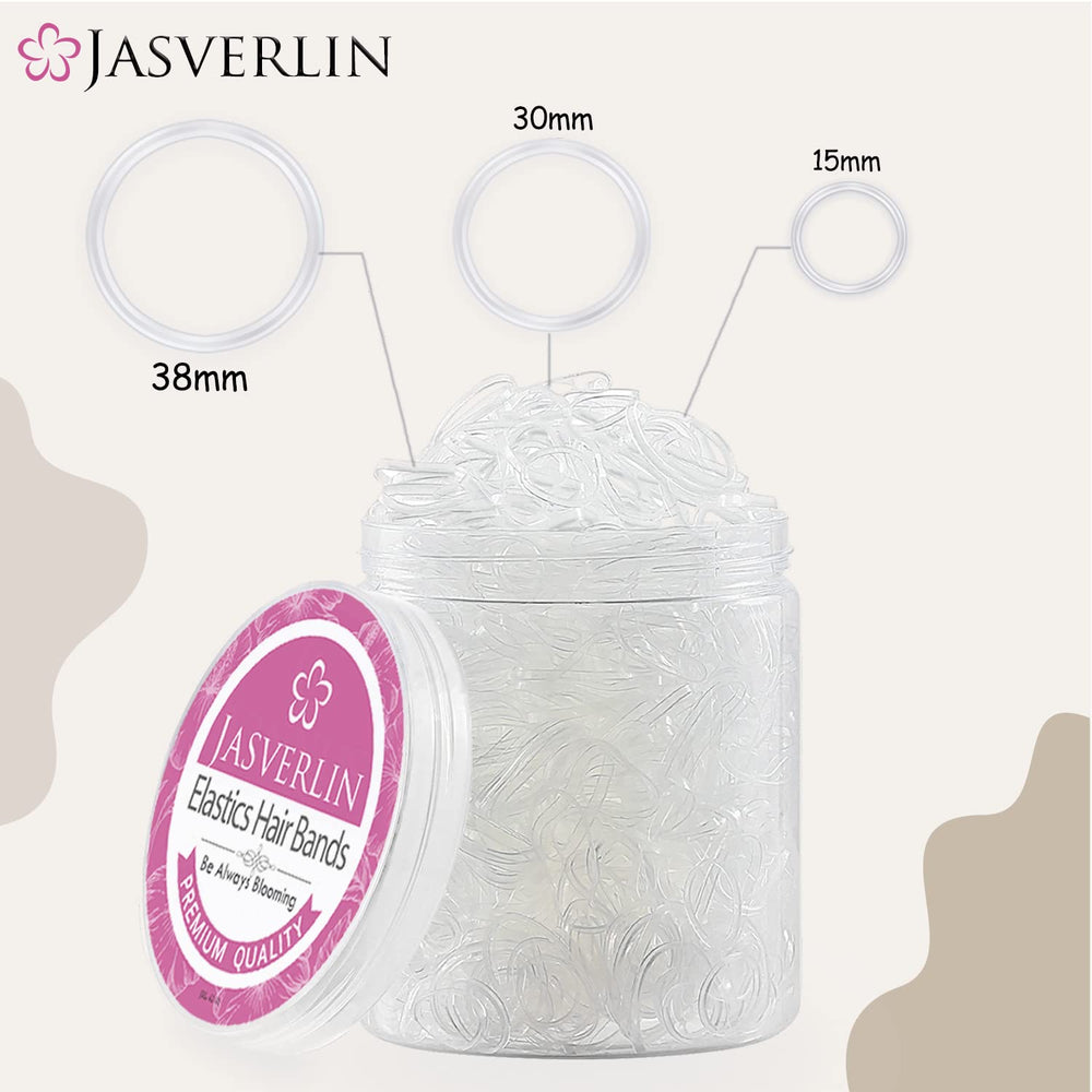 JASVERLIN elástico 38 mm para cabello grueso y recogidos firmes.
