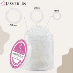 JASVERLIN elástico 38 mm para cabello grueso y recogidos firmes.