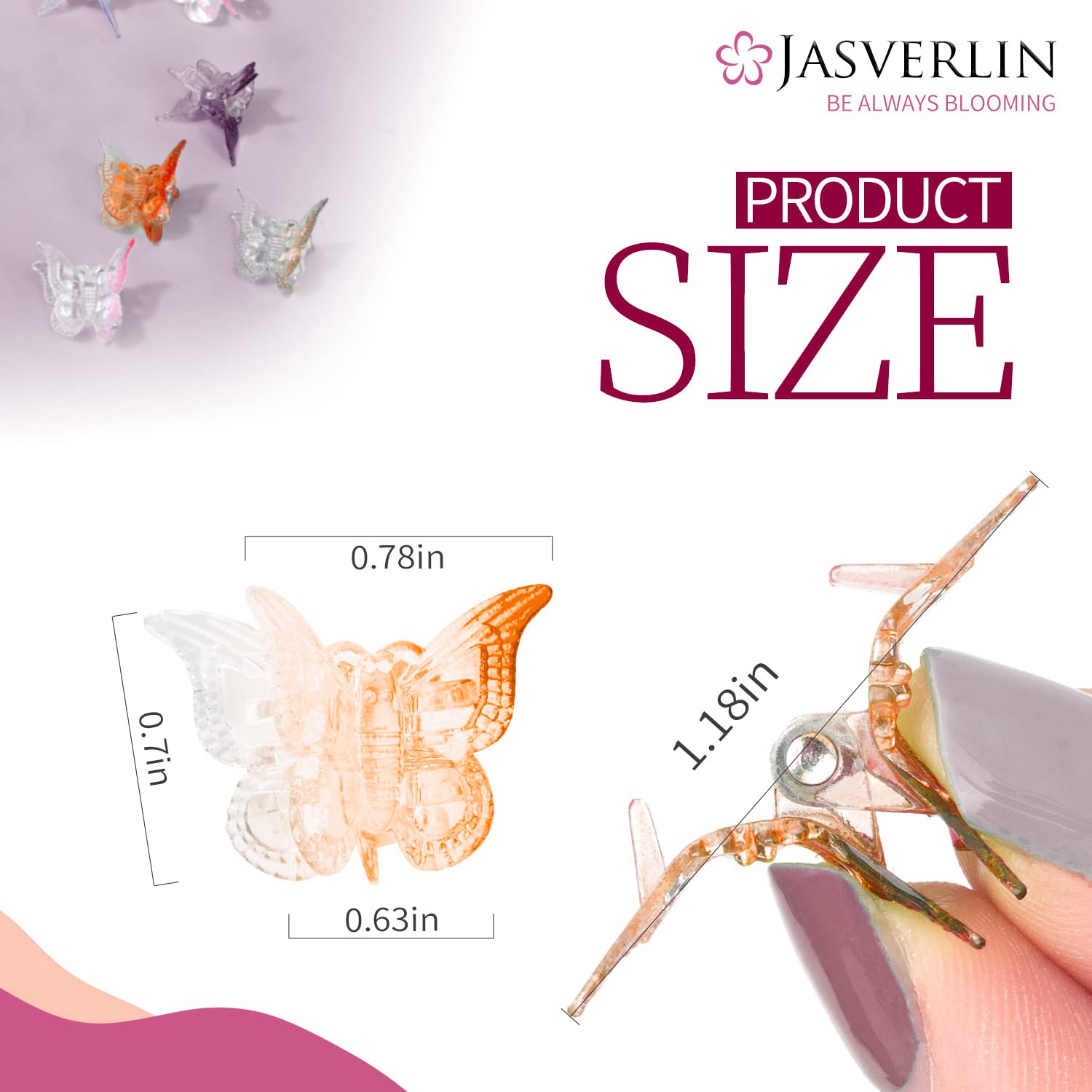 Set de 50 piezas arcoíris de JASVERLIN, colores degradados para combinar con cualquier look.