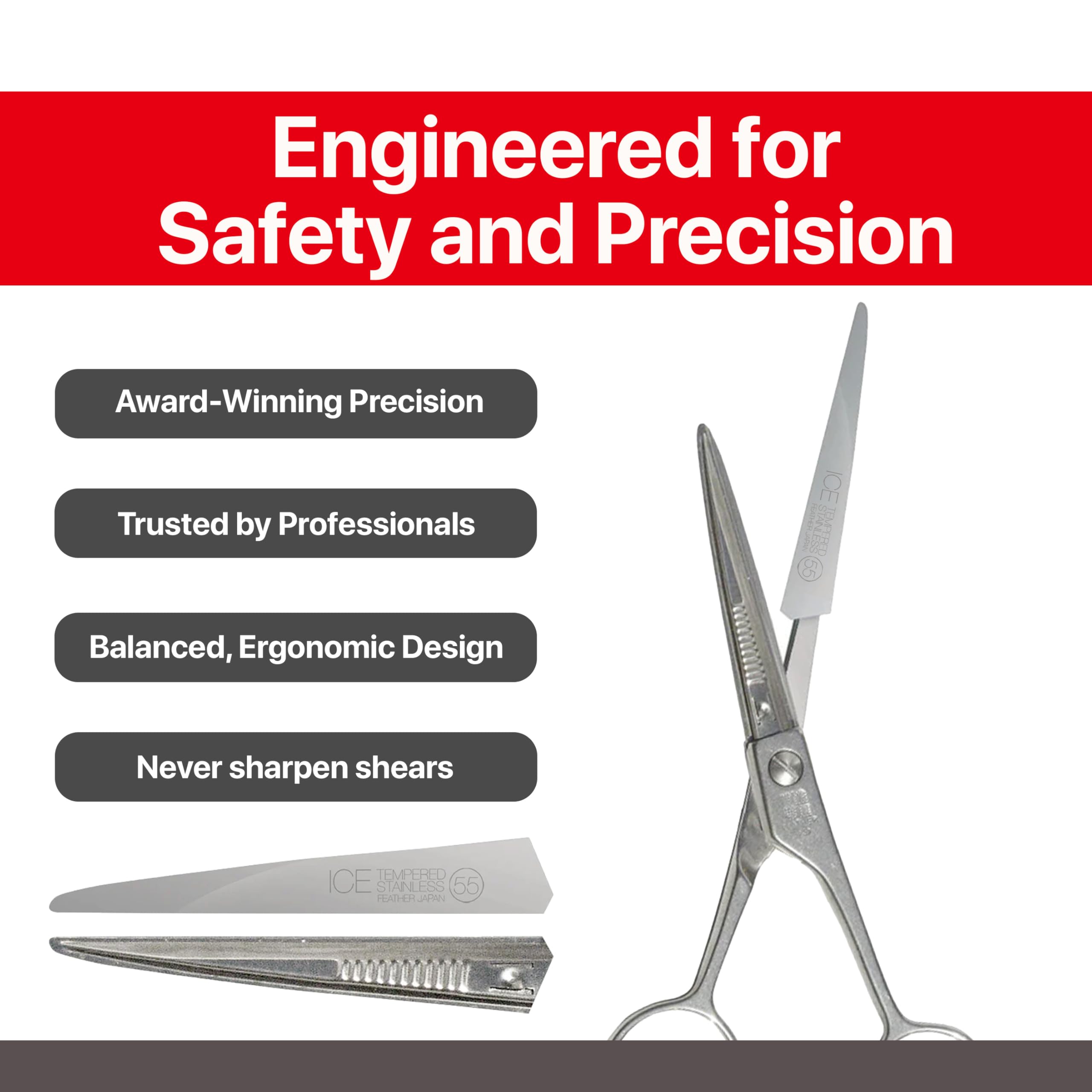 Jatai Feather ice-tempered steel blade keeps edge longer