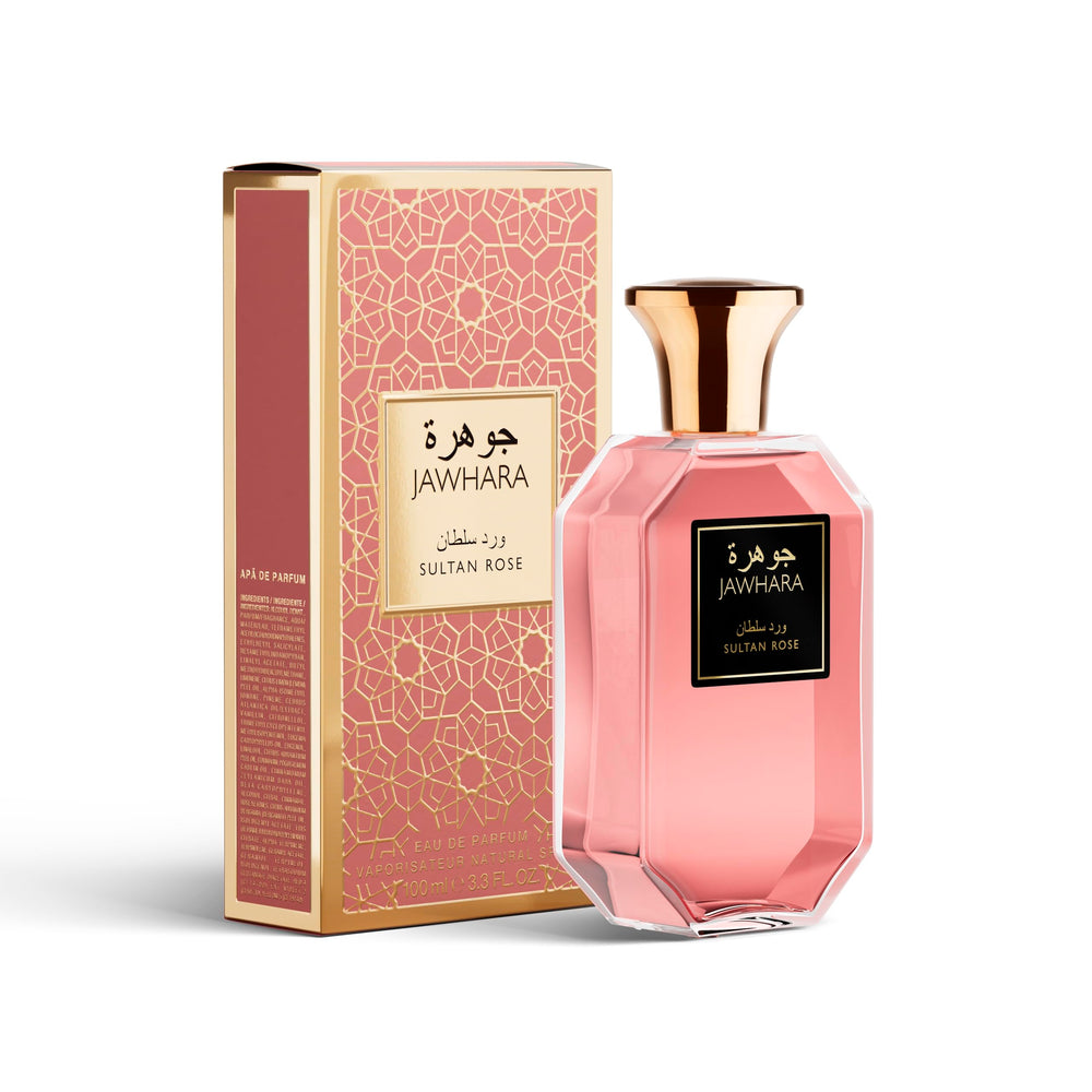 Jawhara Sultan Rose top notes image highlights saffron warmth and spice in Jawhara Sultan Rose