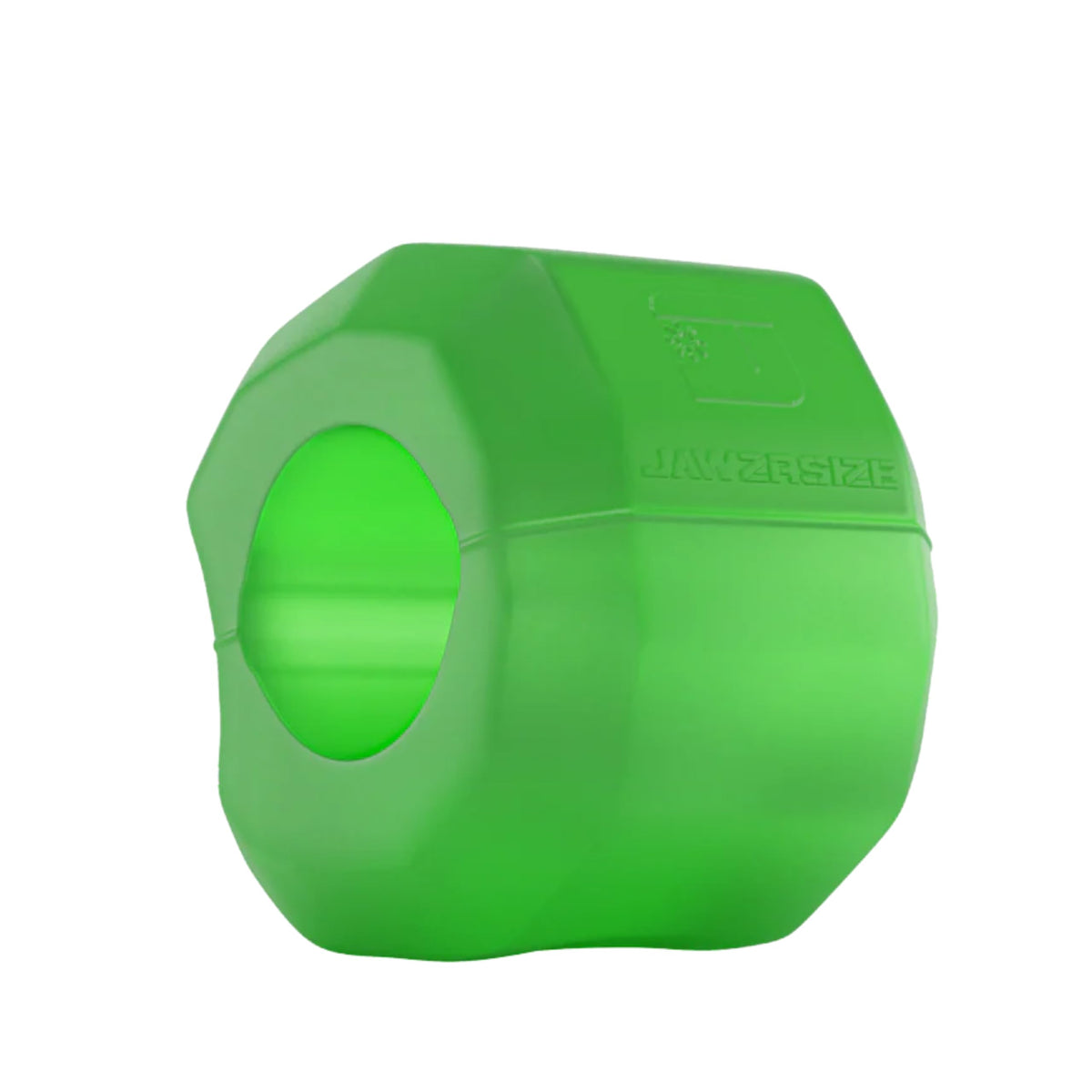 Jawzrsize Pop N Go en la mano para ejercitar la mandíbula de forma portátil.