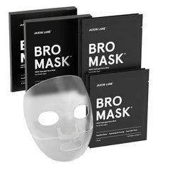 JAXON LANE BRO MASK hydrogel top-half applied for targeted beard-area moisture