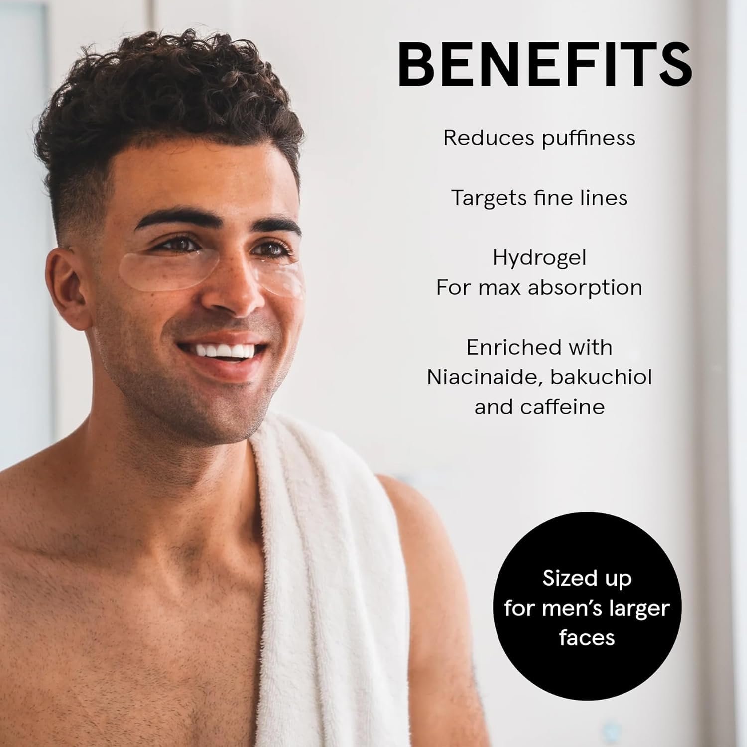 JAXON LANE hydrogel eye pads deliver instant hydration and firming without irritation.