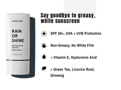 JAXON LANE Rain or Shine packaging ready for daily sun protection.