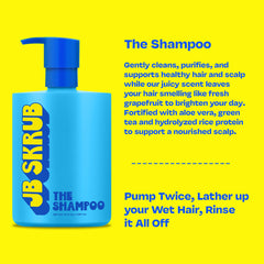 JB SKRUB champú: aplicación suave en cabello infantil para peinado sin tirones.