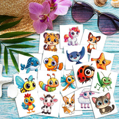Tatuaje JCFIRE de animales de campo para celebraciones familiares.