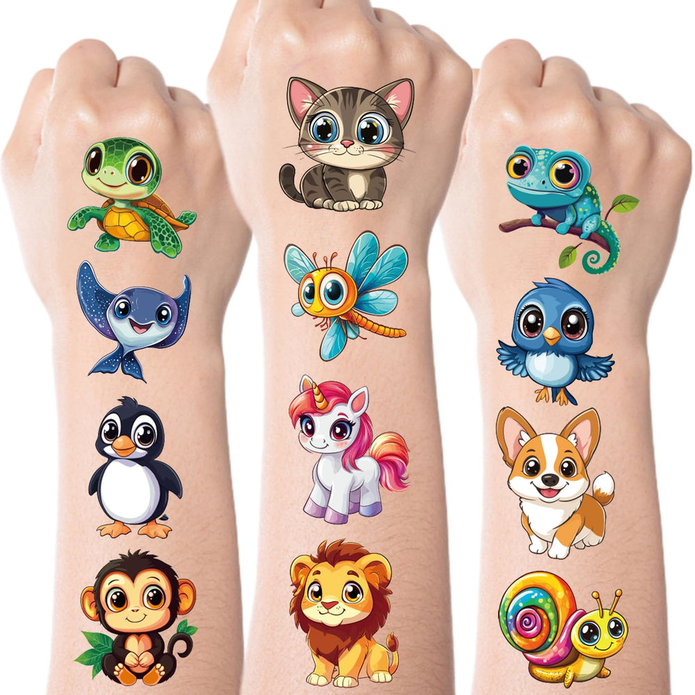 Tatuaje temporal JCFIRE de jungla, ideal para fiestas alegres.