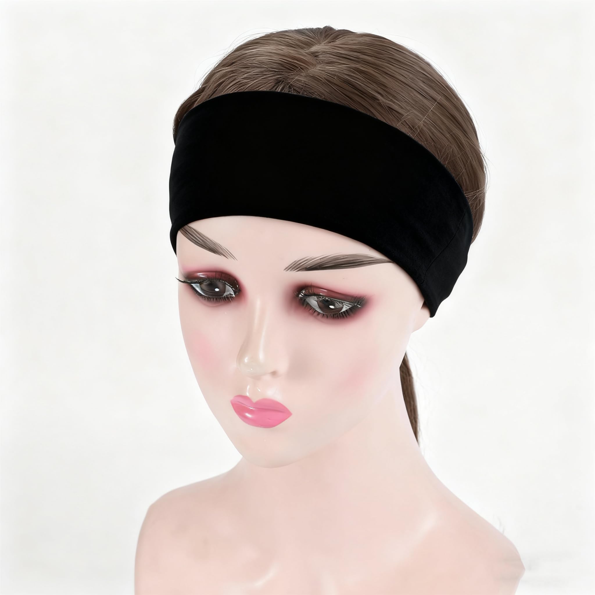 Diadema JCKHXG gris antideslizante para absorber sudor durante ejercicios.