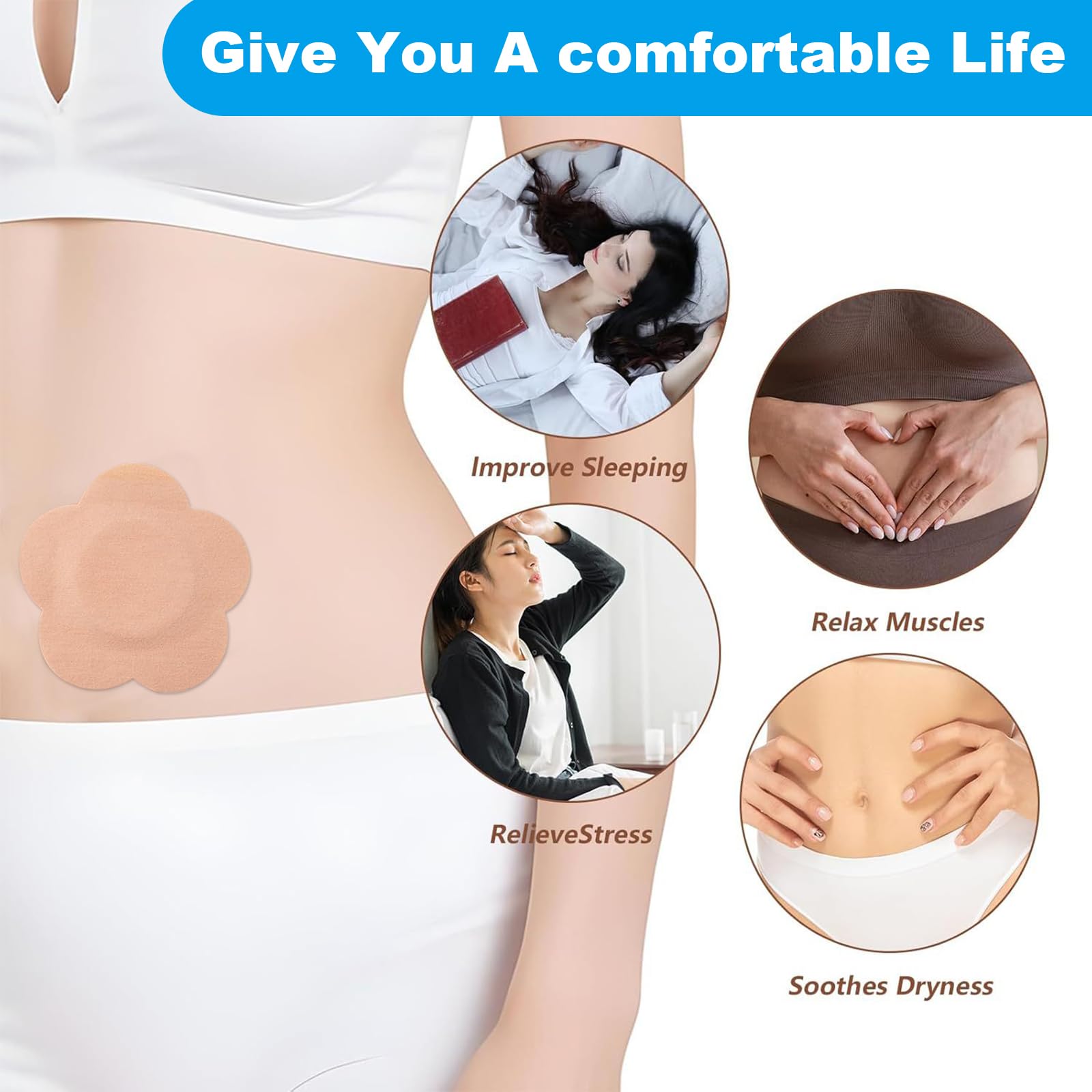 Parche Jconly con algodón orgánico de grado clínico para absorción suave