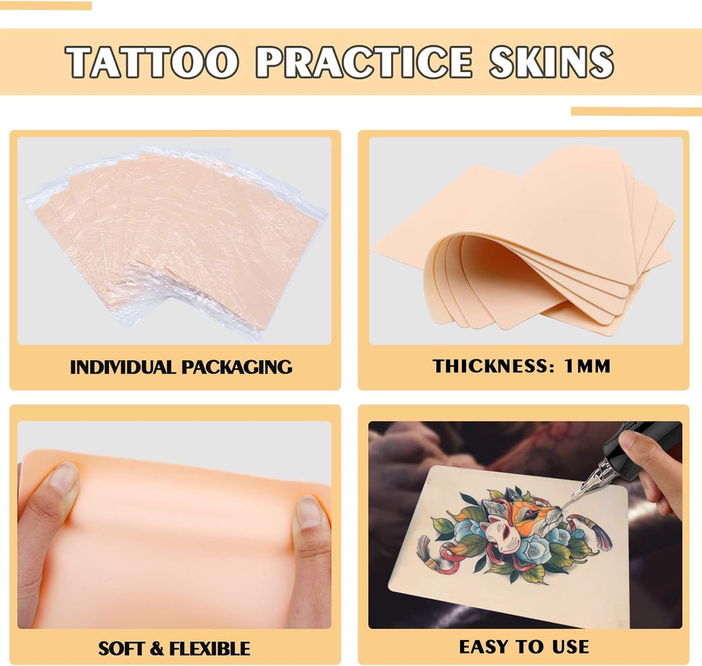 Silicona realista Jconly para práctica de tatuaje con elasticidad similar a la piel