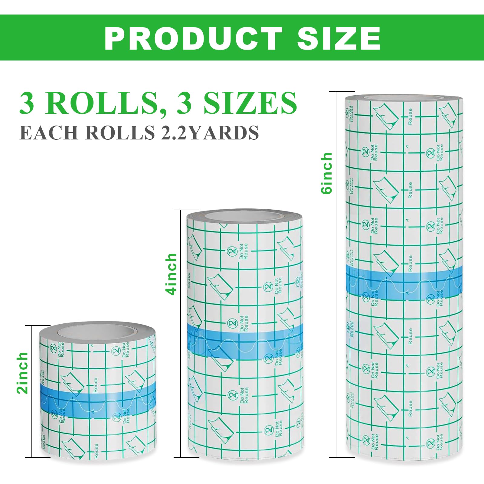 Jconly tattoo bandage 2-inch roll applying on skin with precision
