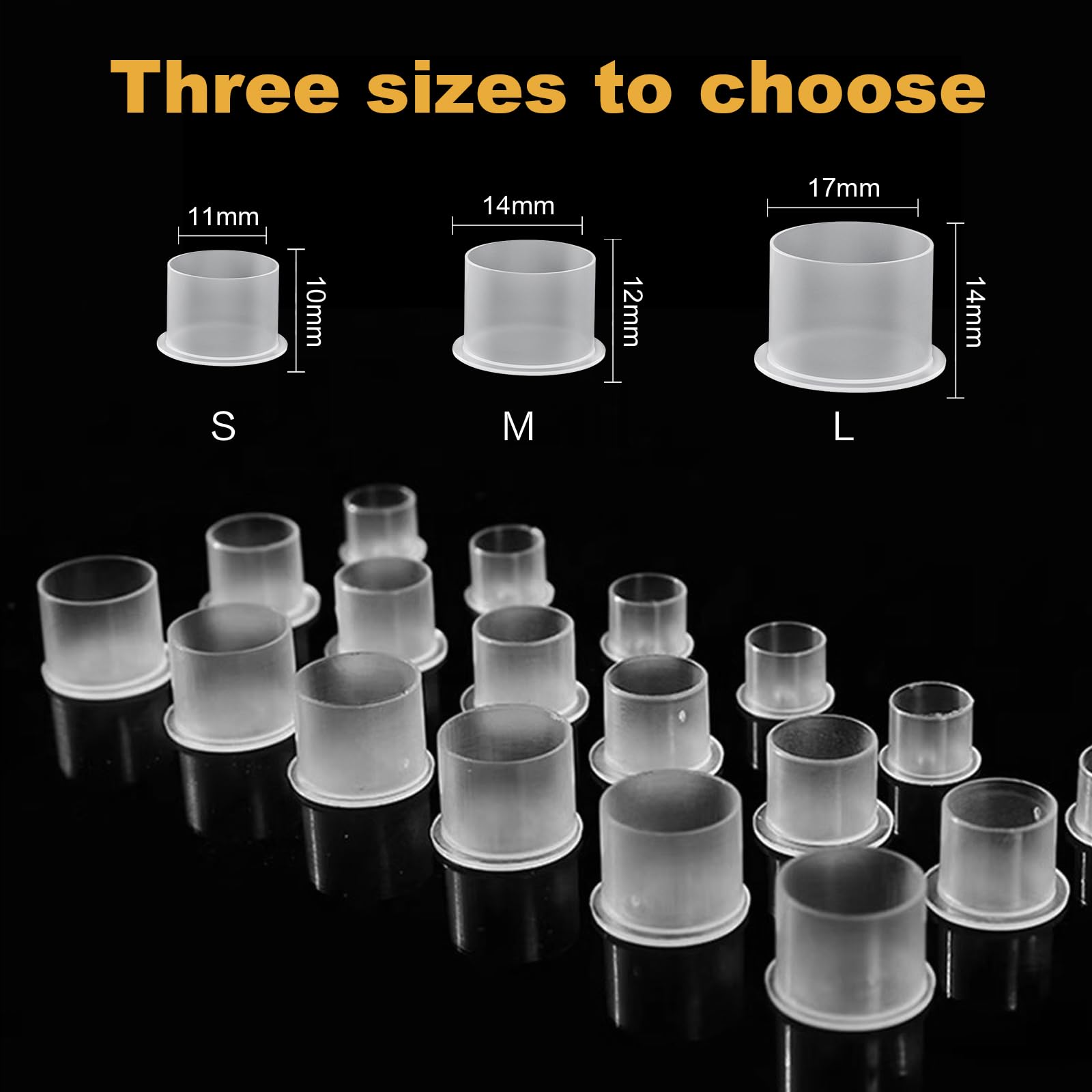 Jconly tattoo ink caps are crystal-clear for fast color recognition during sessions.