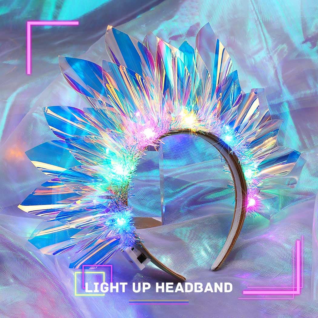 JEAIRTS diadema con luz de diodos para fiestas, brillo