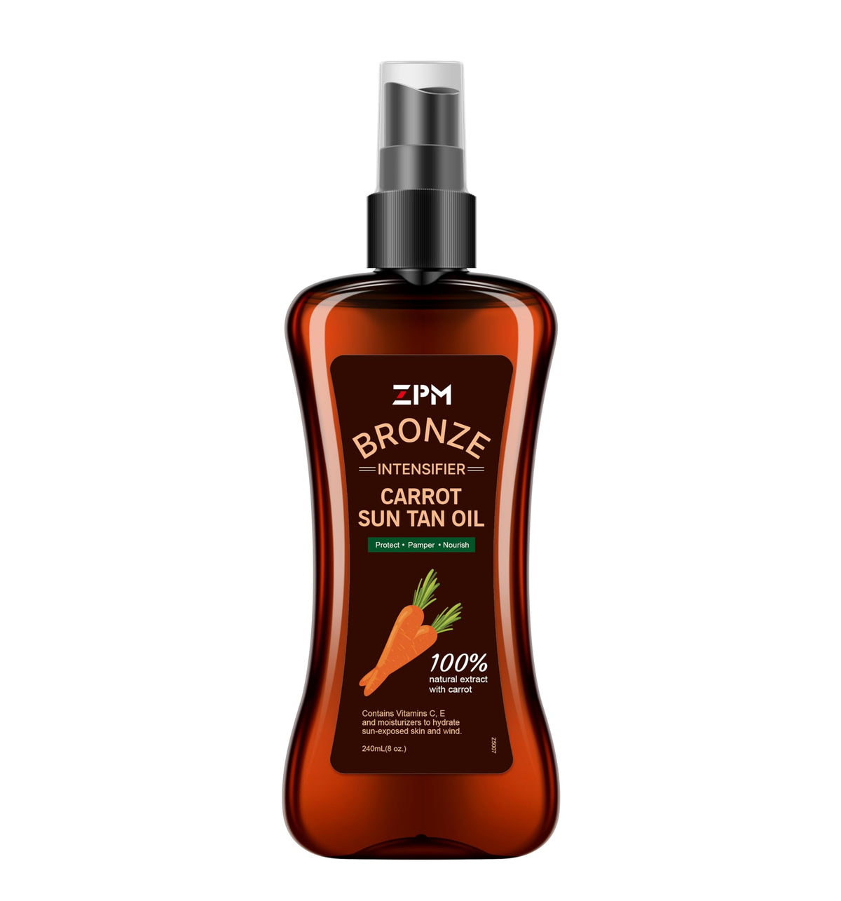 Jeallis Carrot Sun, aceite bronceador en spray para hidratación y bronceado uniforme