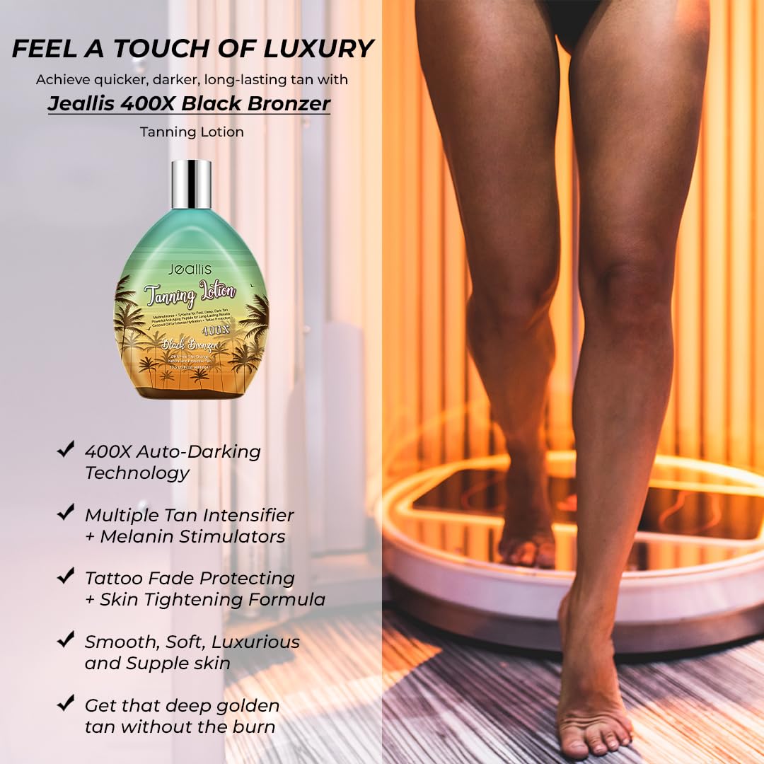 Lotion is being applied for an even indoor or outdoor tan.