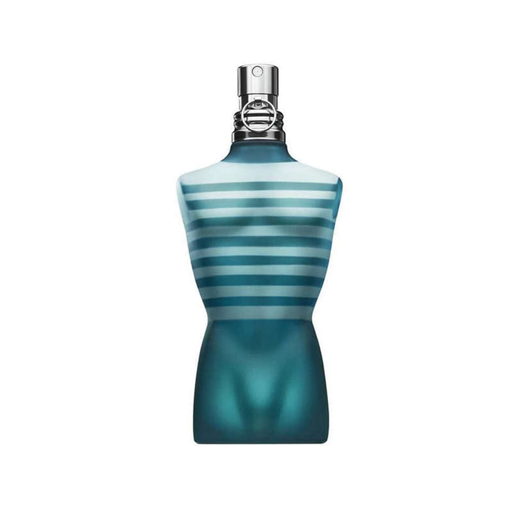 Jean Paul Gaultier Le Male packaging, premium gift-ready box and display.