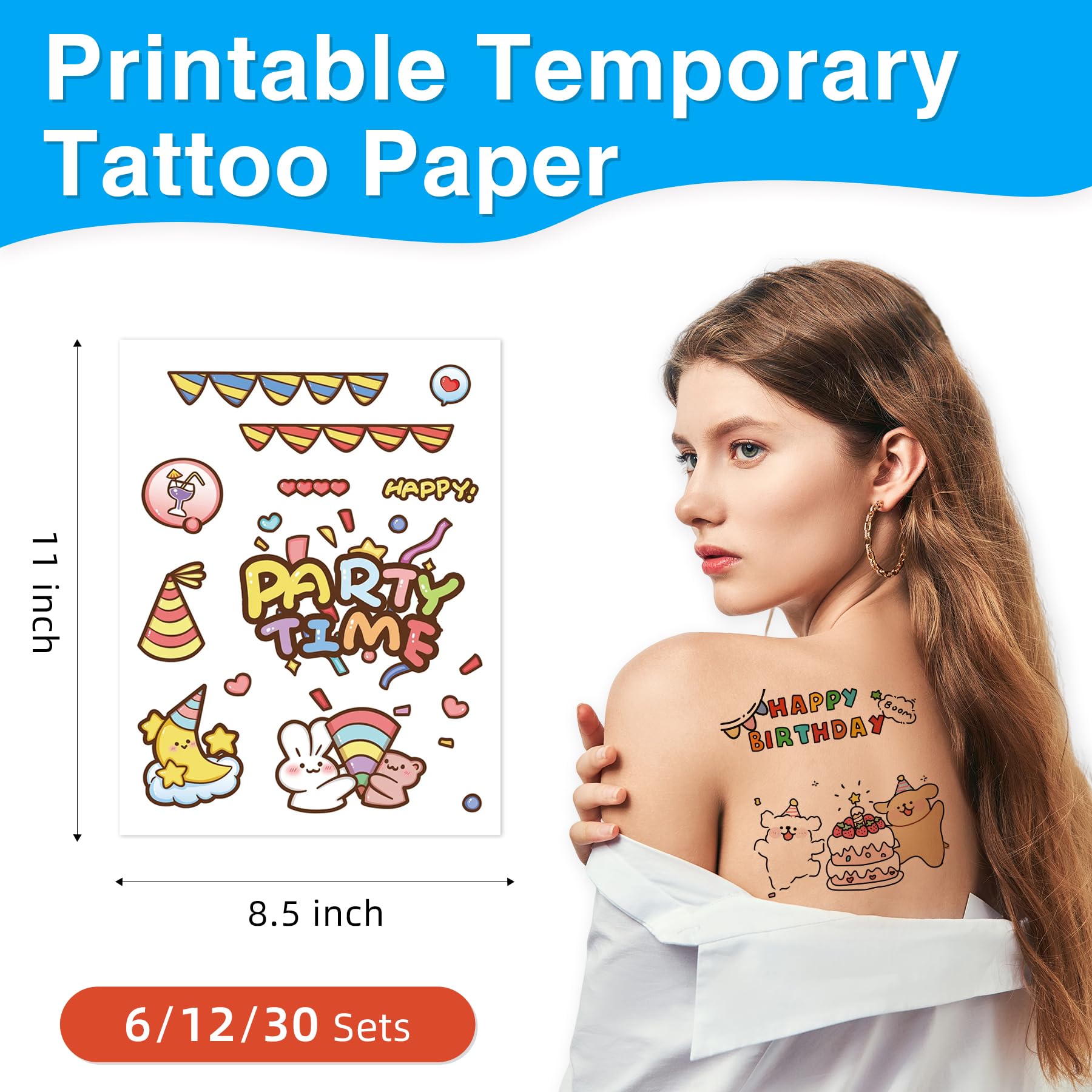 Jecqbor DIY custom tattoo stickers for family and friends at events