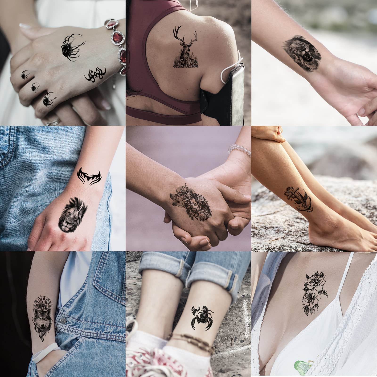 Tatuajes temporales JEEFONNA manga parcial 3D para brazos