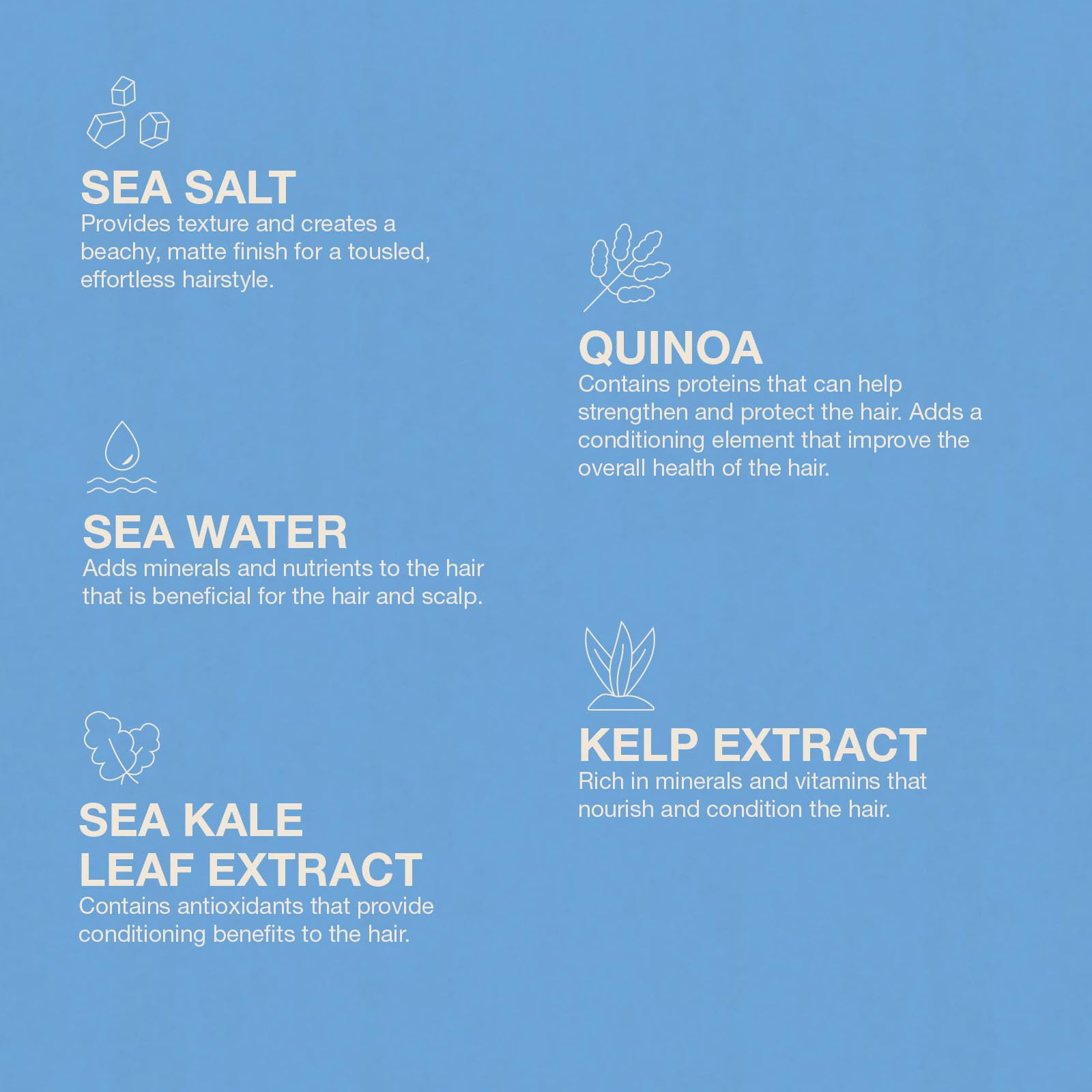 Jeff's Barbershop Sea Salt Texture Spray label closeup highlights sandalwood scent and lightweight hold.