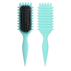 Jefuzh Curl Defining Brush with ergonomic handle for smooth detangling and defined curls.