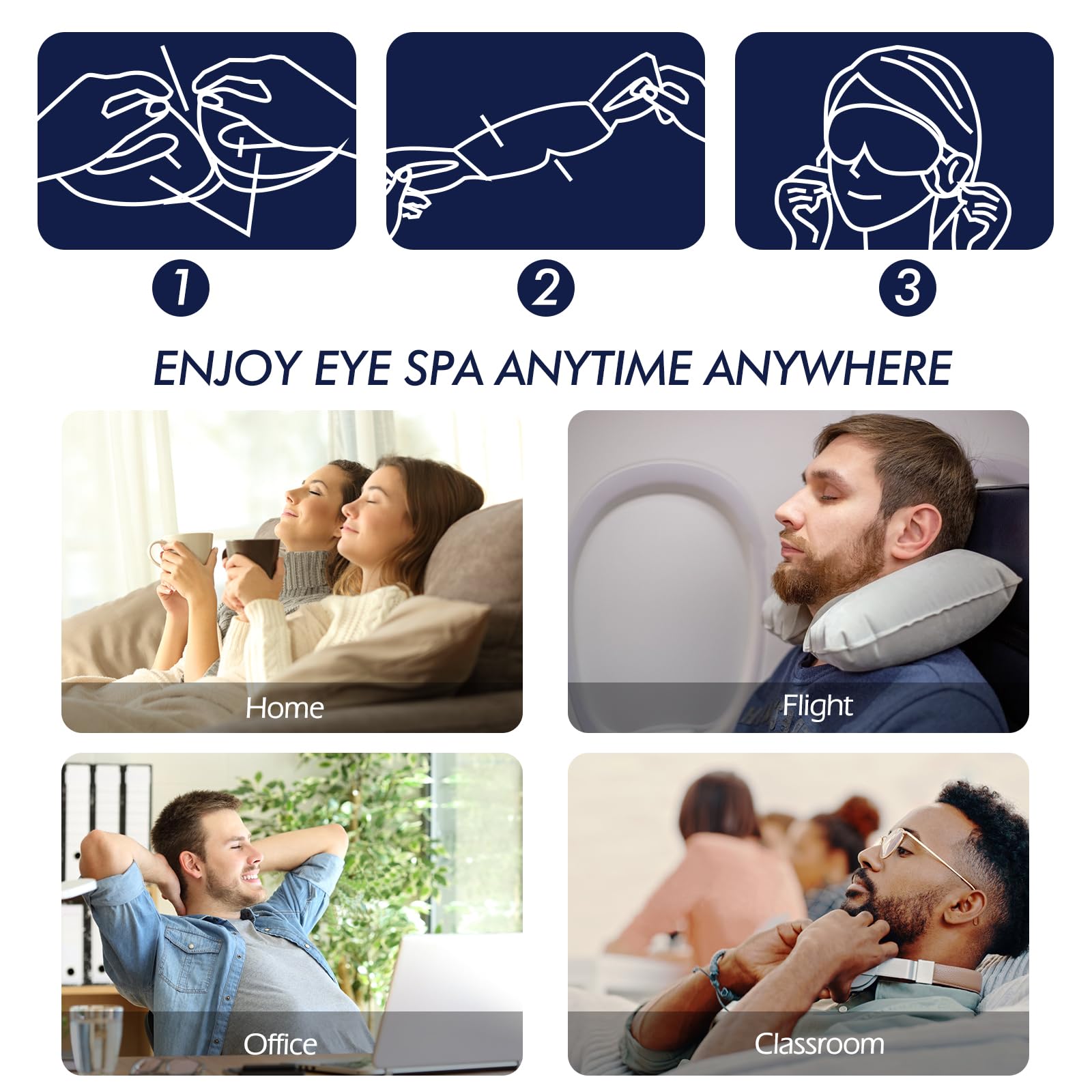 Jekeno imprescindibles de viaje para cuidado ocular durante vuelos.