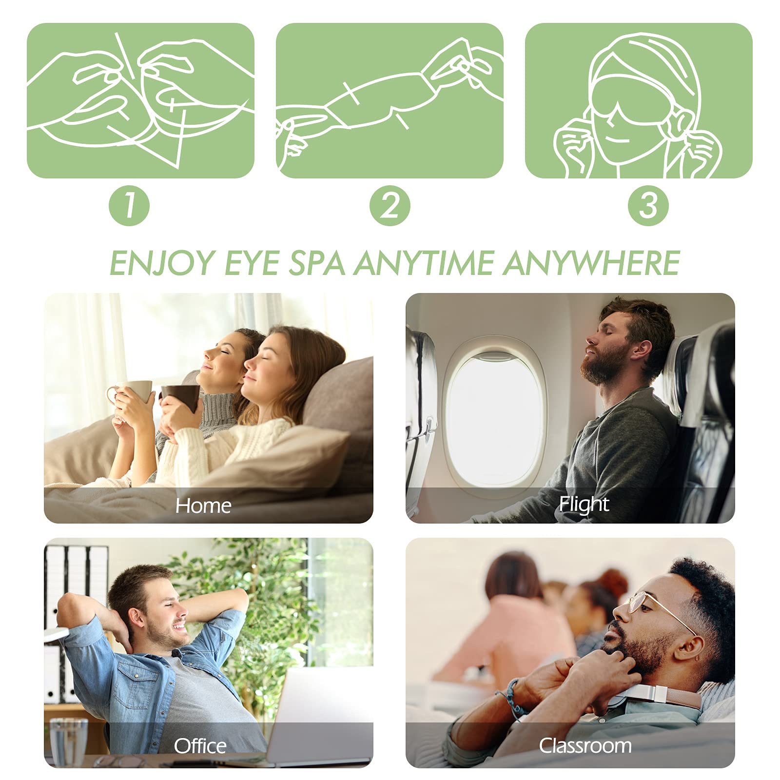 Ideal para viaje, pausa nocturna o descanso entre tareas.
