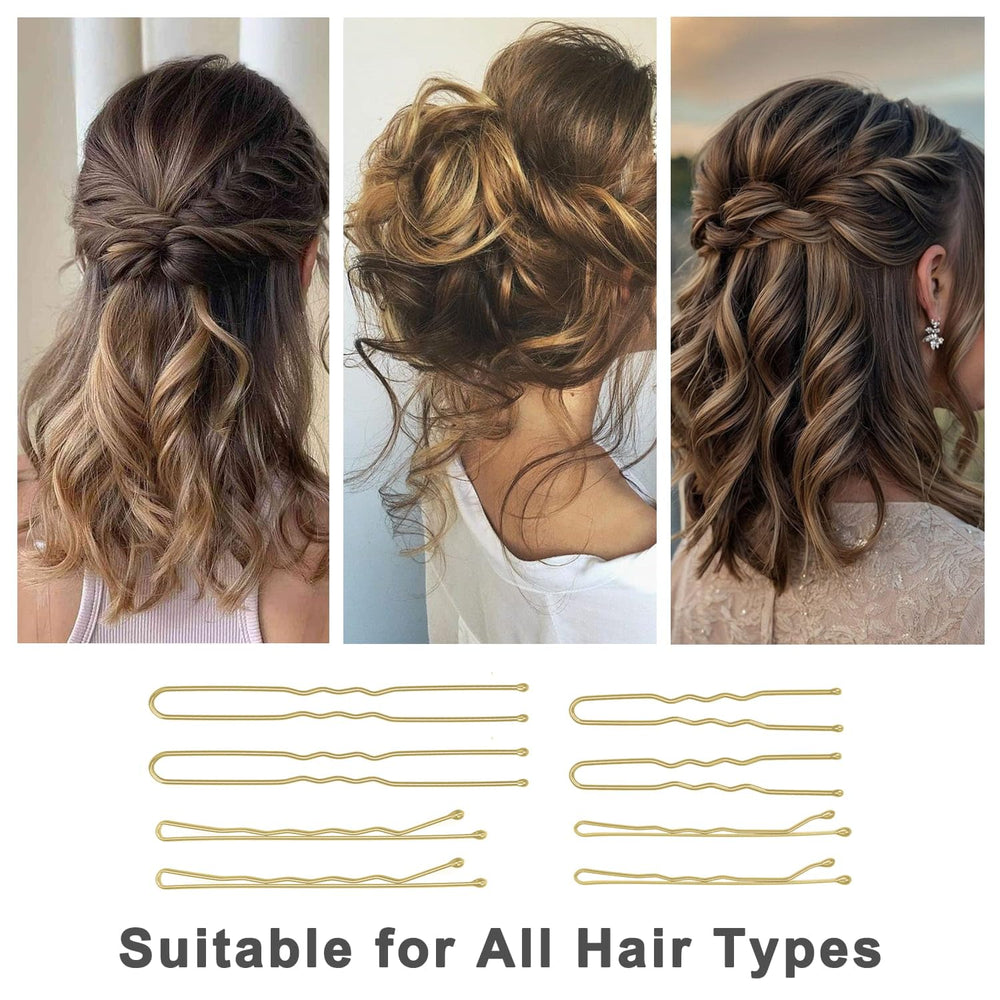 Jelara blonde hair pin set with a storage box supports versatile styling for all hair types.